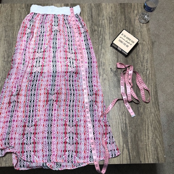 Pink and orange patterned maxi skirt - Picture 5 of 8